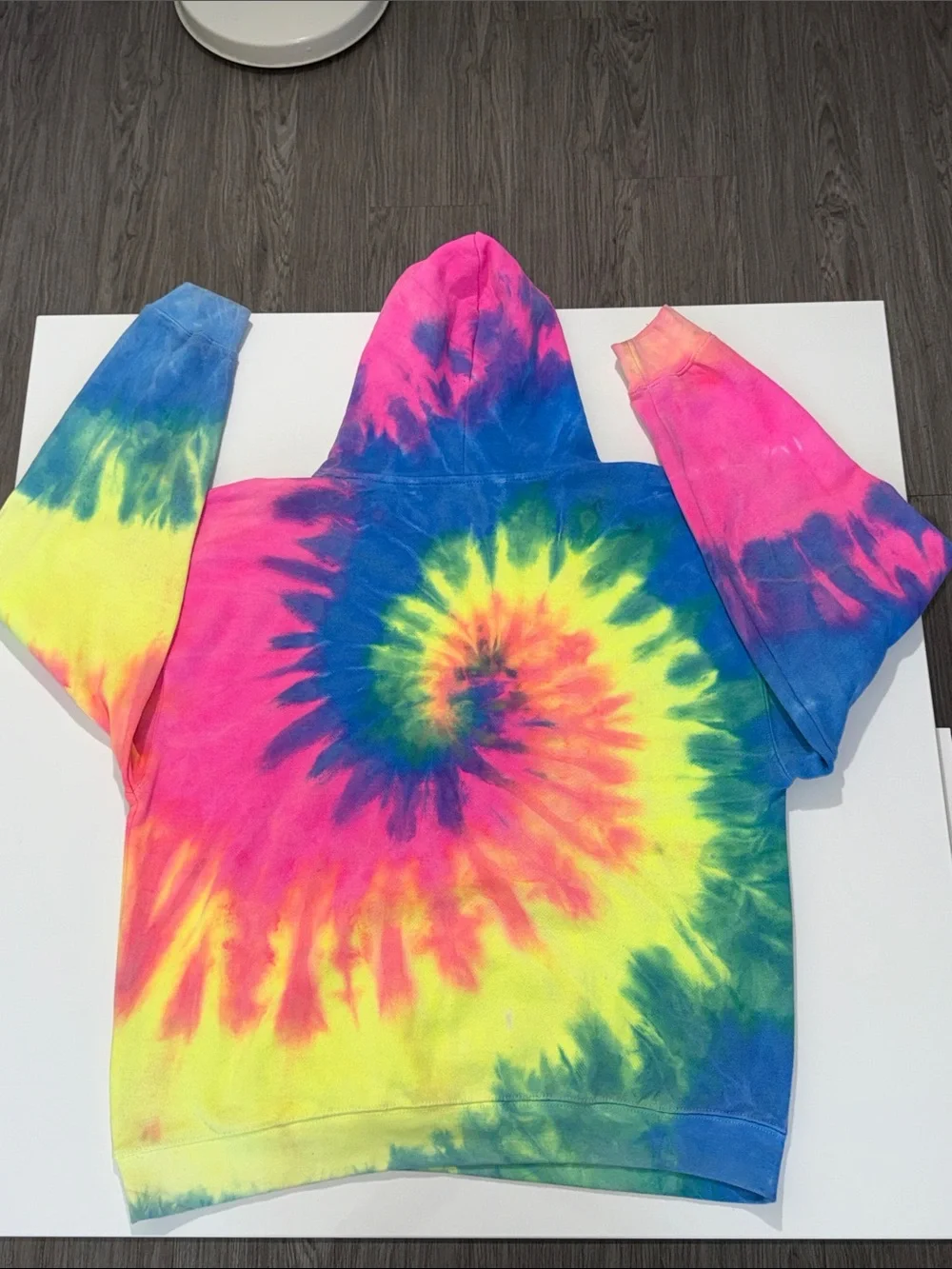 Dreamsicle Girls Neon Tie Dye Pullover Hoodie Sweatshirt With Pocket Size XL